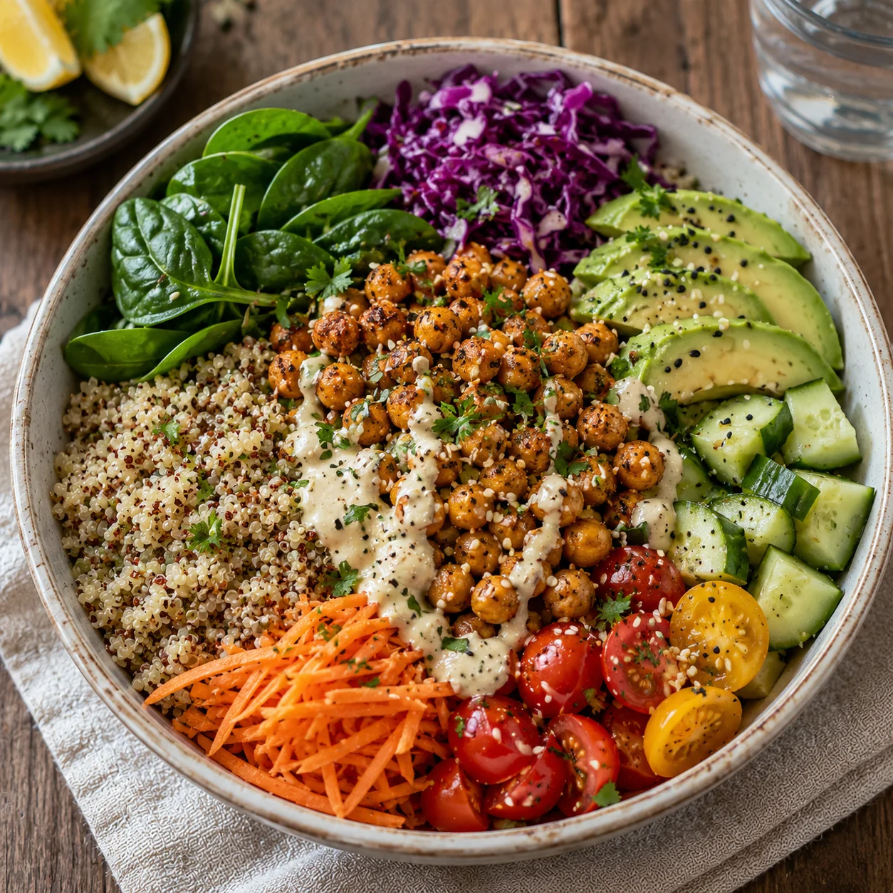 Buddha bowl quinoa-pois chiches