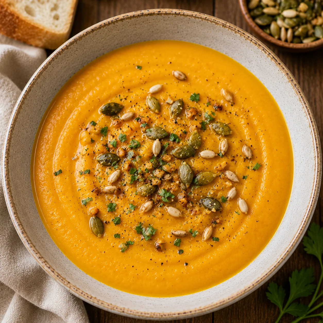 Velouté de butternut & graines